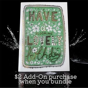 $2 🆕Green and Gold Birthday Card